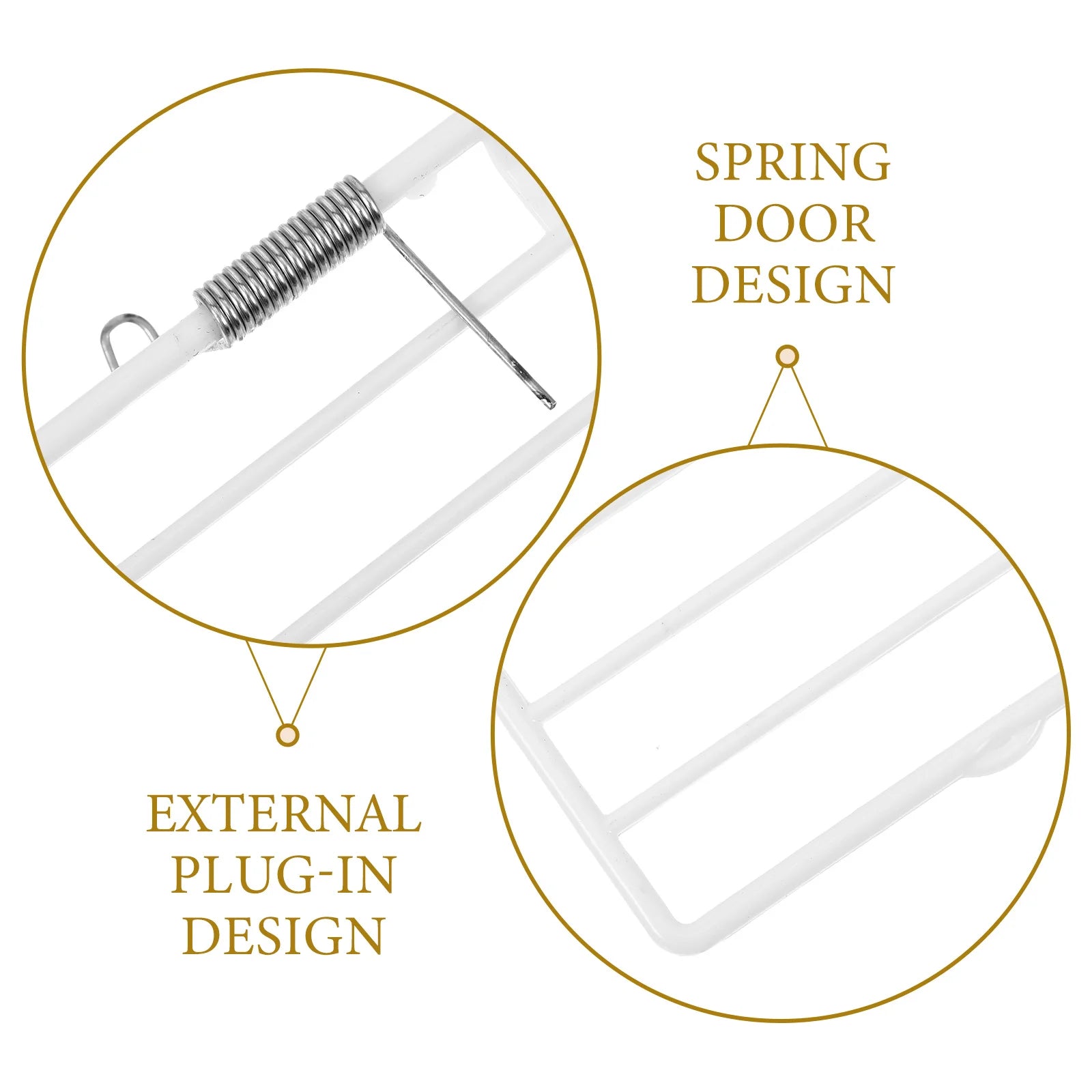 3Pcs Bird Cage Door Accessories Spring Wire Fixed Door Replacement Parts Supplies Pet Products Home Garden Nest