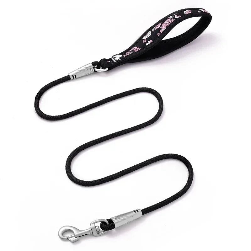 Truelove-Floral Printing Pet Leash Neoprene-Padded Handle Leash Small Medium Dog Safety Enjoyable Walking Experience TLL25761
