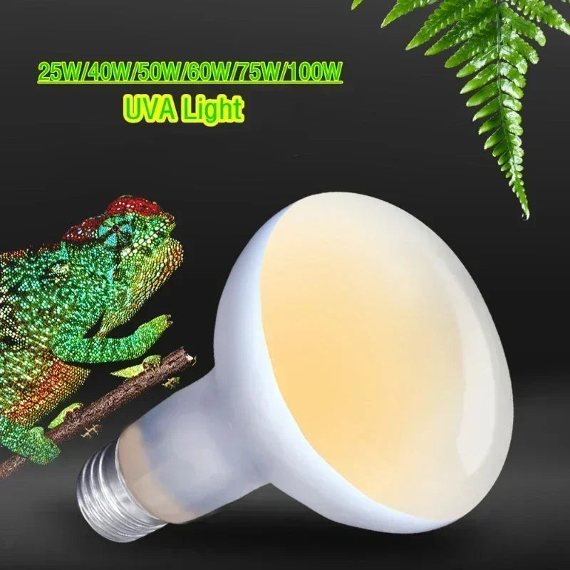 100W Reptile Heating Lamp E27 Ceramic UVB Turtle Lizard Ultraviolet Light Bulb Amphibians Terrarium Lighting Supplies