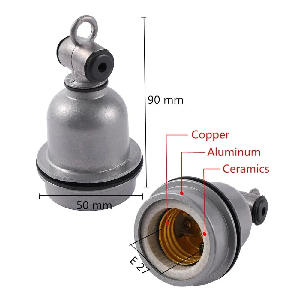 New E27 Ceramic Socket for reptile Breeding Heating Bulb Holder Waterproof Heating Lamp Holder Insulated Brooder Heat accessorie