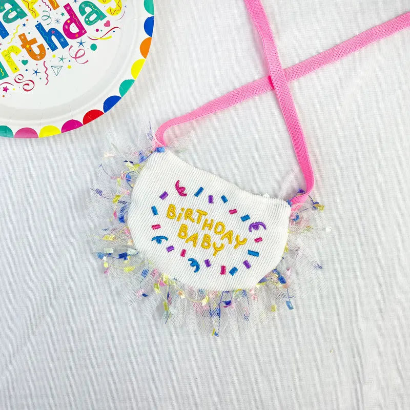Pet Birthday Bib And Tassels Hat Cat Dog Party Lace Scarf Saliva Towel Pets Birthday Dress Up Supplies