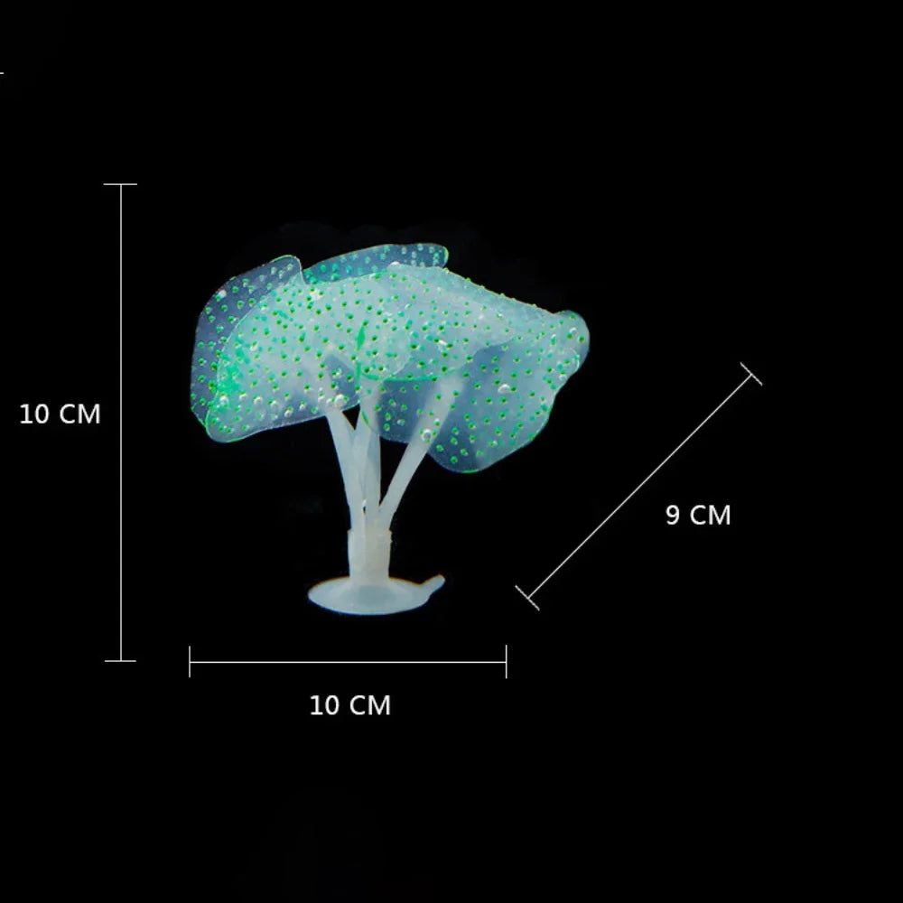 Luminous Anemone Simulation Artificial Plant Aquarium Decor Plastic Underwater Weed Grass Aquarium Fish Tank Decoration Ornament