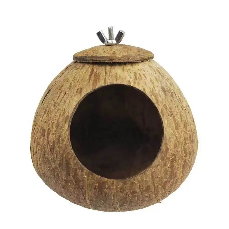 Hamster House Bite-resistant Natural Small Pet Coconut Cages Guinea-pig Hamster Hideout House Toy Wooden House Pet Supplies