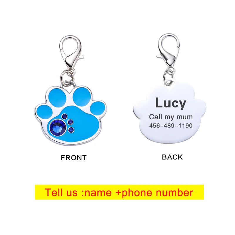 Cute Bone Dog Brand Pet Anti-lost Alloy Id Card Puppy Kitten Jewelry Pendant Laser Engraving Identity Card Keychain Pet Supplies