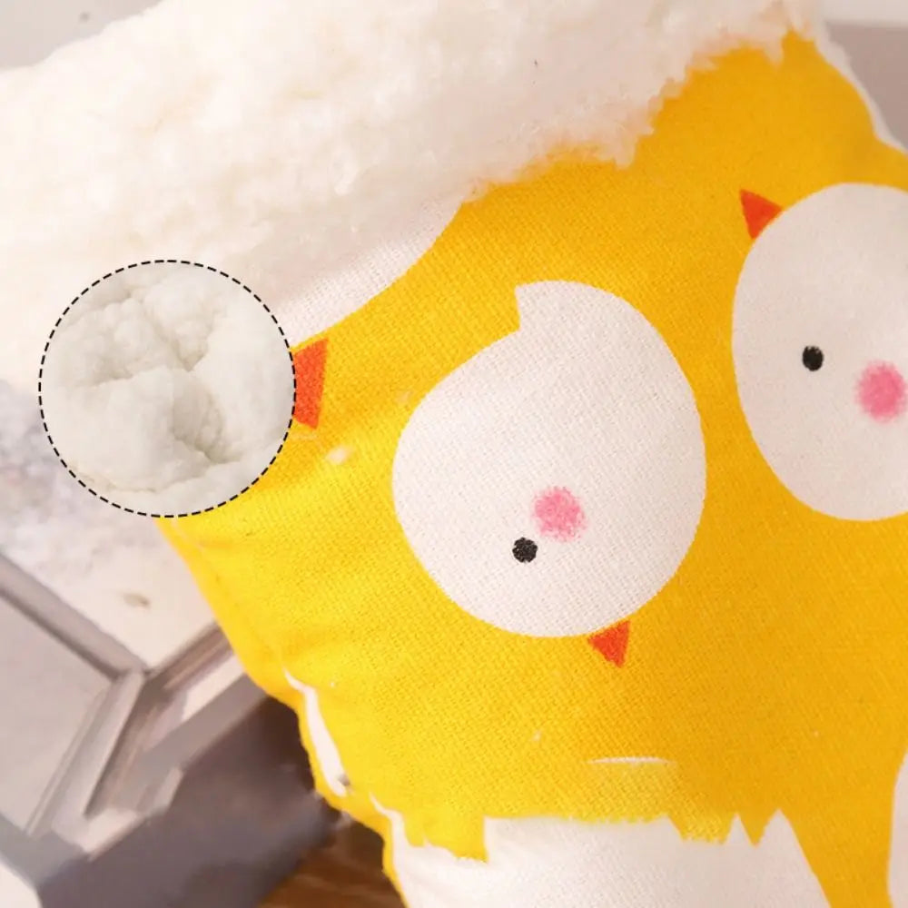 Cute Pocket Hamster Cotton Nest Pocket Shape Warm Pocket Pet Carriers Bag Chicken/Owl Soft Warm Hamster Bed