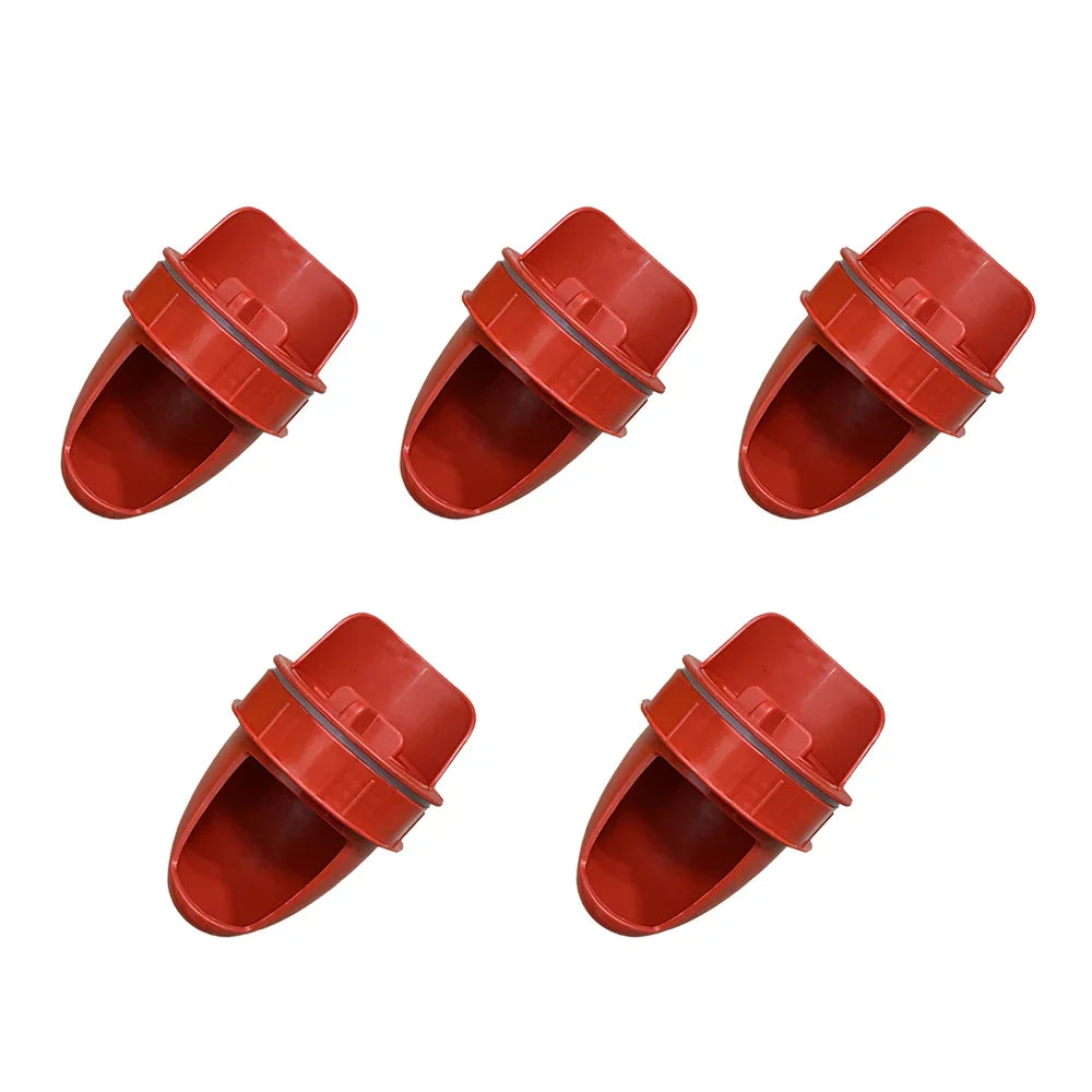 Chicken Feeder Poultry Feeding Supplies DIY Rain Proof Poultry Feeder Port Gravity Feed Kit For Buckets Barrels Bins Troughs
