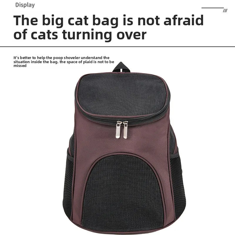 New Portable mesh Dog Bag Breathable Dog Backpack Foldable Large Capacity Cat Carrying Bag Portable Outdoor Travel Pet Carrier