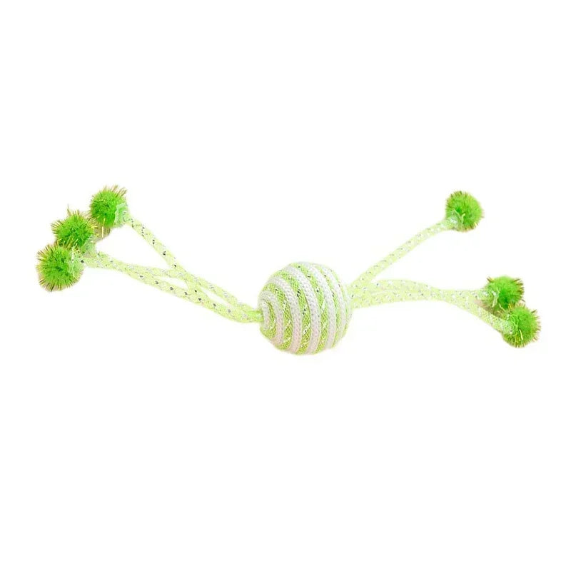 Interactive Cat Toy Ropes Ball Toys For Pet Dogs Kittens Teasing Bite-resistant Toys   gatos