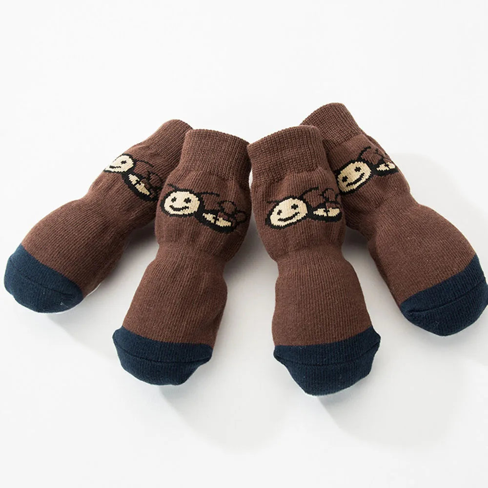 2XL-5XL Large Dogs Traction Control Cotton Socks Indoor Dog Nonskid Knit Socks for Labrador Pitbull Rottweiler German shepherd