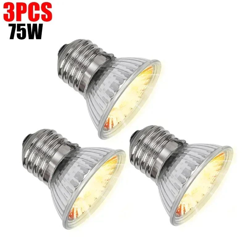 1/5PCS Reptile  Heating Lamp Bulbs 25/50/75W Pet Growth Specific Light Heating Light for Amphibian Turtle Lizard Basking Sunlamp