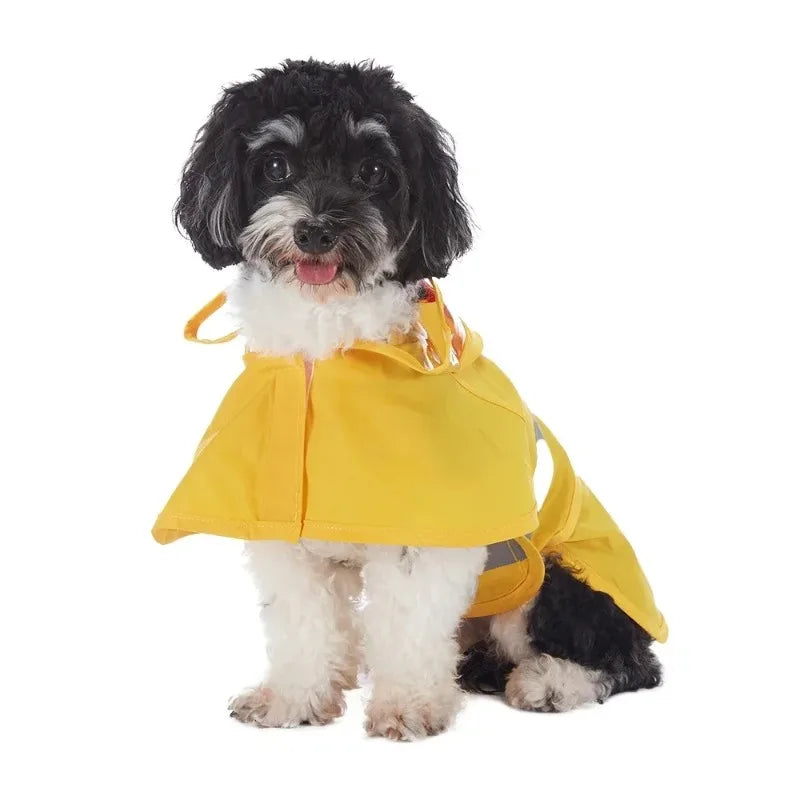 Dog Raincoat The Dog Face Reflective Dog Raincoat All-in-one Raincoat for Dogs with Closed Belly Pet Dog Duck Shark Frogs Shape
