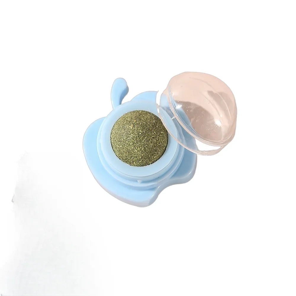 Catnip Wall Ball Licking Ball Spherical Teeth Cleaning Cat Catnip Toy Rotatable Kitten Licking Ball Pet Supplies Wall Treats