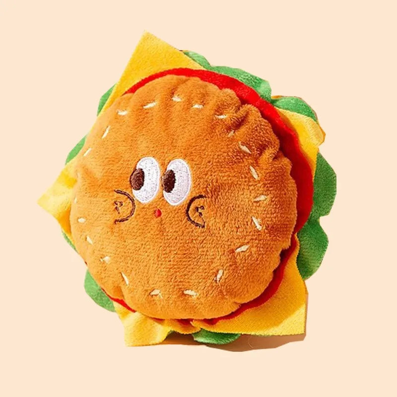 Pet Cute Burger and French Fries Backpack Towing Rope Cat Vest Dog Chest Strap for Walking Dog Rope Supplies Dog Bag