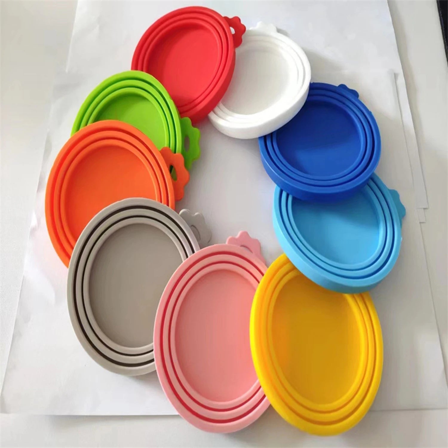 3 Pcs Pet Food Storage And Preservation Lid 3-in-1 Silicone Jar Lid Safe And Non-toxic Suitable For Cat And Dog Food Can Sealing