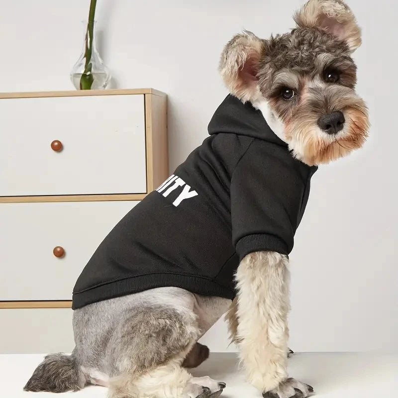 Security Dog Clothes Small Large Dogs Hoodie Coat Chihuahua Dog Sweatshirt French Bulldog Warm Puppy Clothes For Dog XS-9XL
