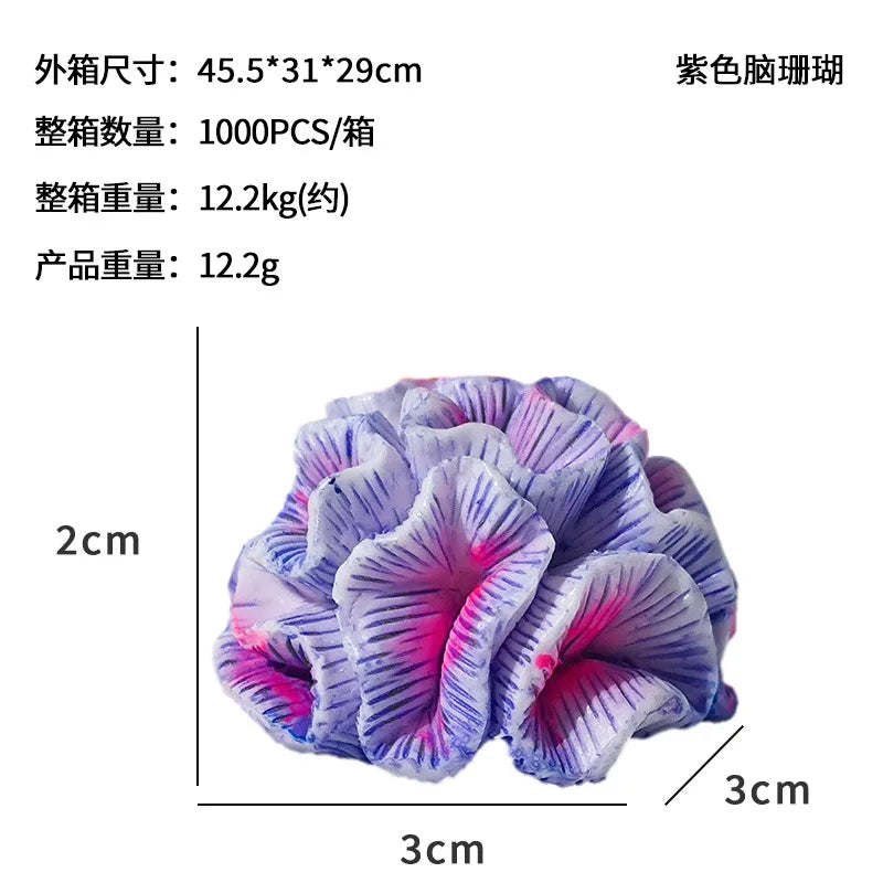 Artificial Coral Fish Tank Decoration Starfish Resin Reef Landscape Aquarium Decoration Accessories Craft Tabletop Ornaments