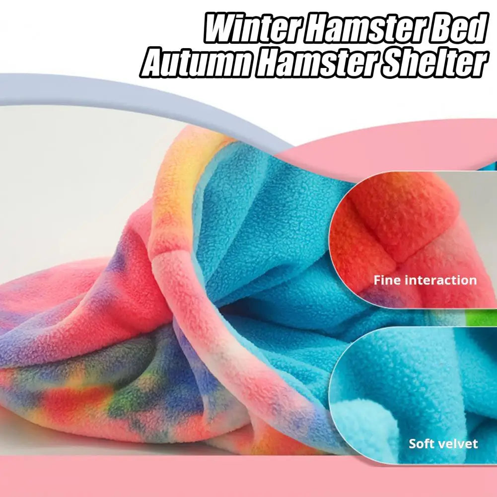 Hamster Sleeping Bag,Fleece Winter Warm Hideout Nest Guinea Pig Snuggle Sack,Small Animals Cave,for Rat Squirrel Hedgehog