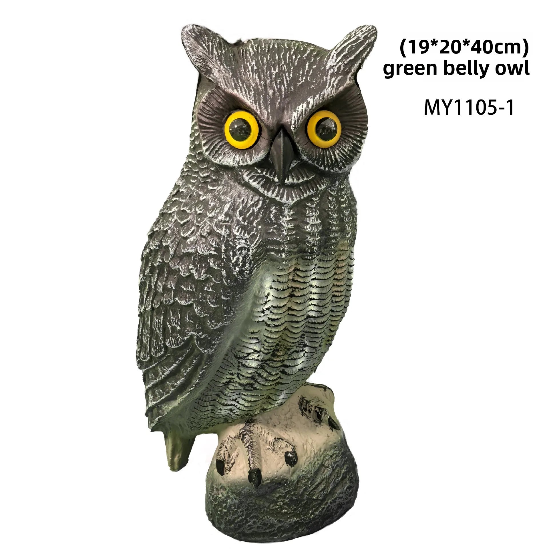 Simulated owl outdoor gardening bird-scaring and rat-repelling decorative item, a shaking animal resin owl handicraft