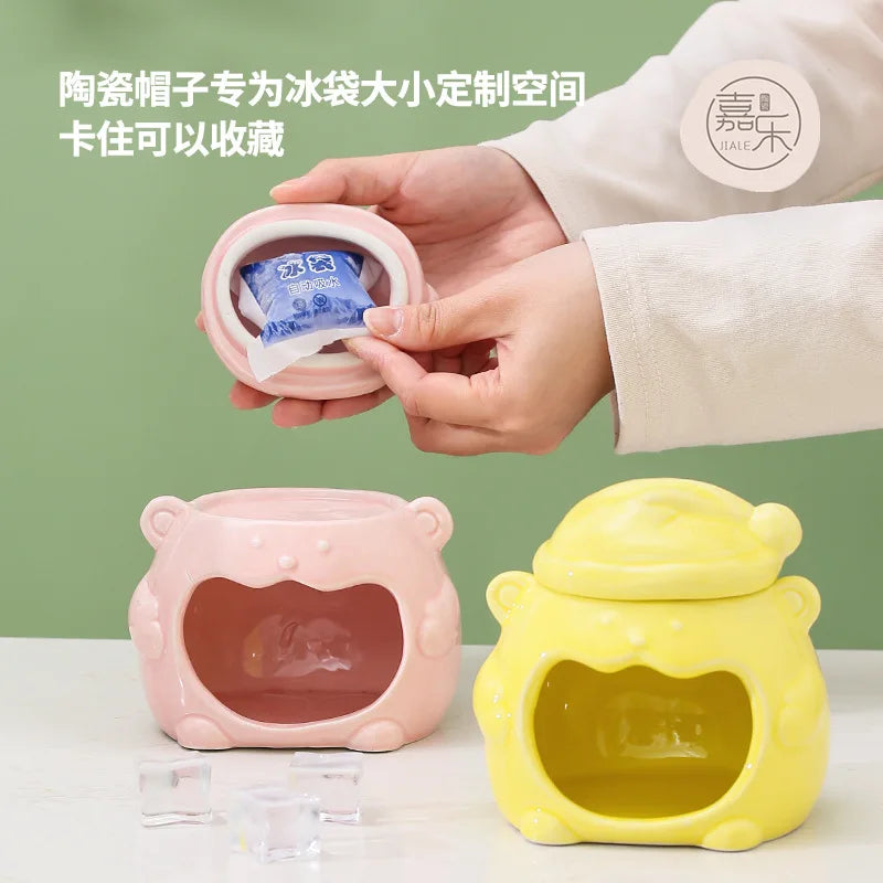 New 1PC Summer Cooling Hamster Ceramic House Sleeping Bag Small Animal Nest Guinea Pig Breathable Rooms Hamster Accessories