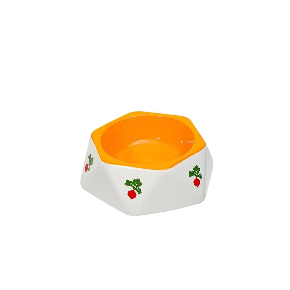 Ceramic Rabbit Food Bowl Cute Cartoon Rabbit Feeder Large Capacity Multi-use Pet Food Feeding Basin Drinking Water Container