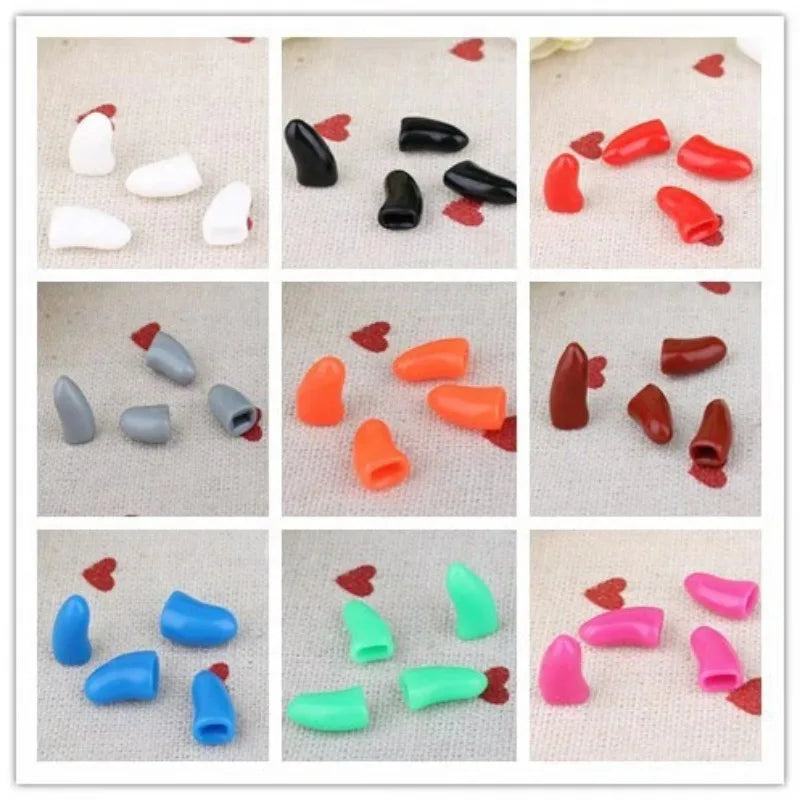 20 PCS/lot New FASHION Colorful Cat Nail Caps Soft Cat Claw Soft Paws with Free Adhesive Glue Size XS-L Gift for Pet Dog