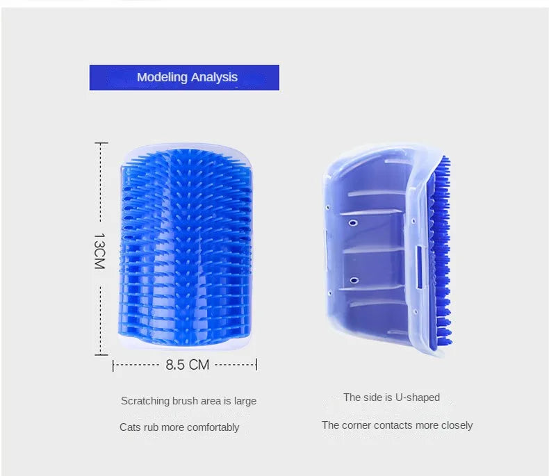 New cats Wall Corner Scratcher Brush Pet Comb Cratch Bristles Arch Massager Self Grooming Accessories