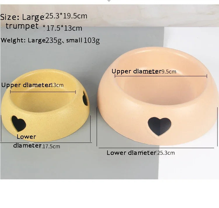 Supplies Dog Bowls and Rice Bowls Plastic Heart-shaped  Bowls Pet Bowls and Cat Food Bowls Wholesale