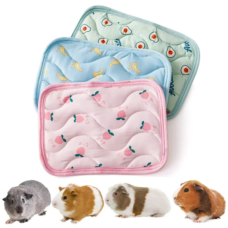 Soft Small Animal Breathable Cushion Thick Cool Bed Guinea Pig Chinchilla Rat Rabbit Nest House Bed Nest Bed Cage Sleeping Mat