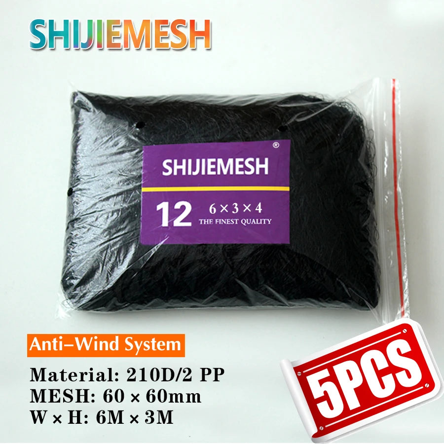 PP 210D/3 6/9/12/15M x 3M 60mm 4 Pockets Hole Orchard Garden Anti Bird Net Owl Net Knotted Mist Net