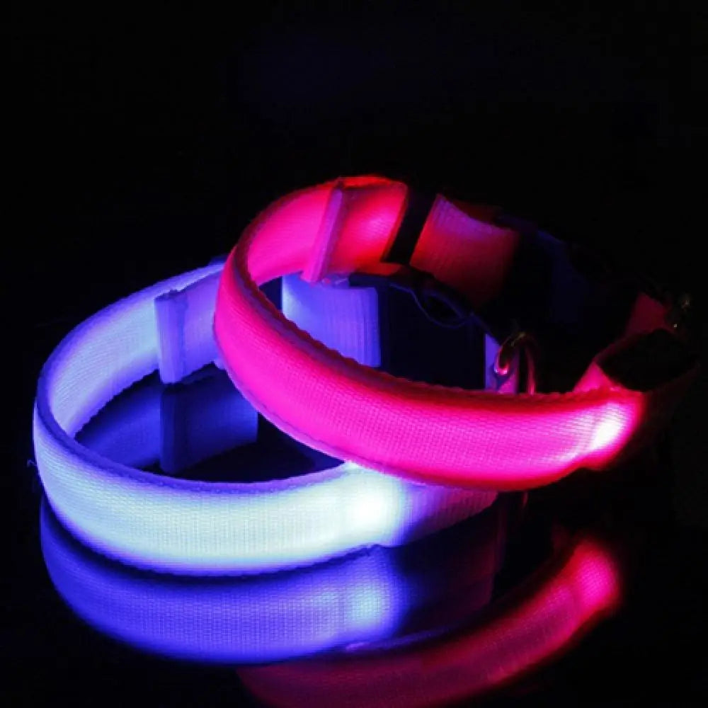 Puppy Collar Dog Cat Night Safety Flashing Luminous LED Light Adjustable Pet Collar Dog Supplies