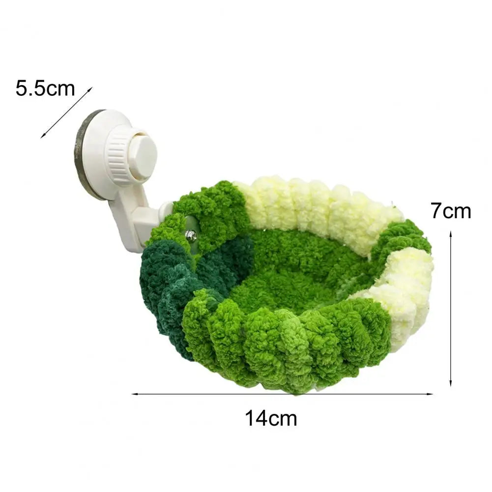 2-in-1 Bird Nest Coral Velvet Warm Nest With Removable Suction Cup Vehicle-Mounted Bird Plush Nest For Parrot Budgie Lovebird