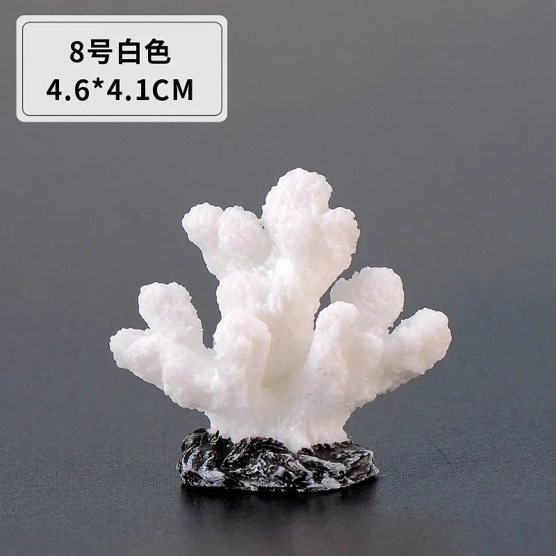 수족관 Simulation Resin Coral Ornaments Fish Tank Artificial Desktop Adornment Cute DIY Aquarium Background Landscape Decoration