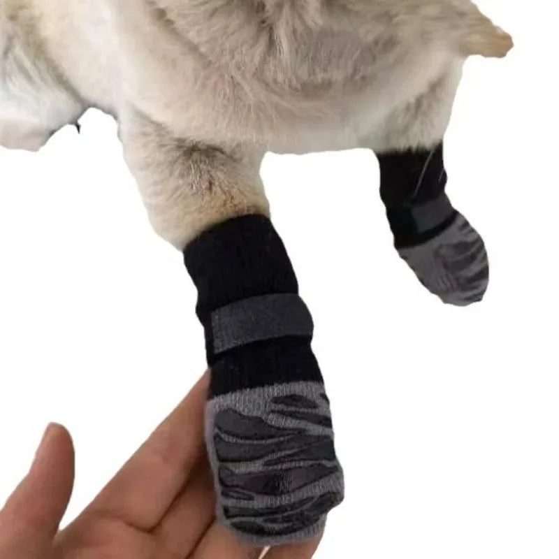 Anti Slip Socks Dog Boots 4Pcs Paw Protector with Adjustable Straps for Small Medium Large Dogs  Dog Shoes Botas Para Perros