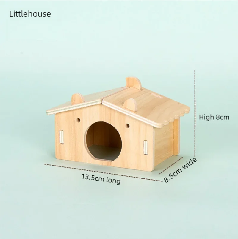 Hamster Sleeping Wooden House Hamster Cage Golden Bear Cage Single Floor Villa Supplies