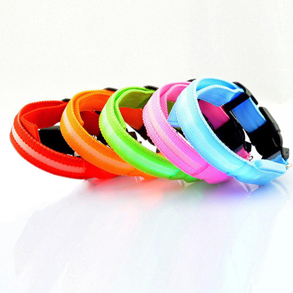Puppy Collar Dog Cat Night Safety Flashing Luminous LED Light Adjustable Pet Collar Dog Supplies
