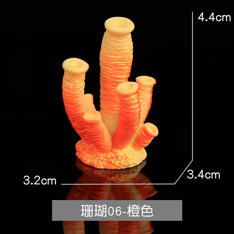 Aquarium Artificial Coral Fish Tank Resin Simulation Coral Starfish Micro Landscape Ornament Reef Aquatic Plants DIY Decoration