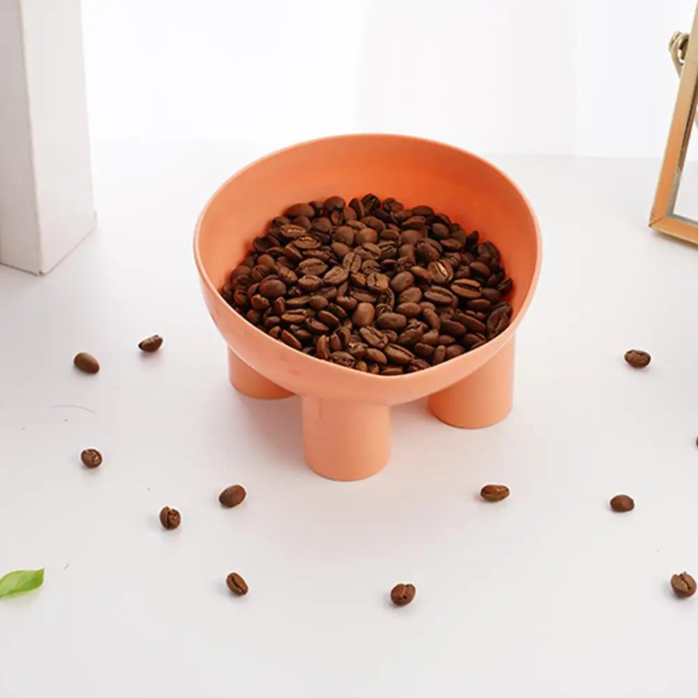 High Foot Dog Bowl Non-Slip Cat Dog Bowl Neck Protector Pet Food Water Bowl Anti-tip Pet Feeder Feeding Bowl Double Cat Bowl