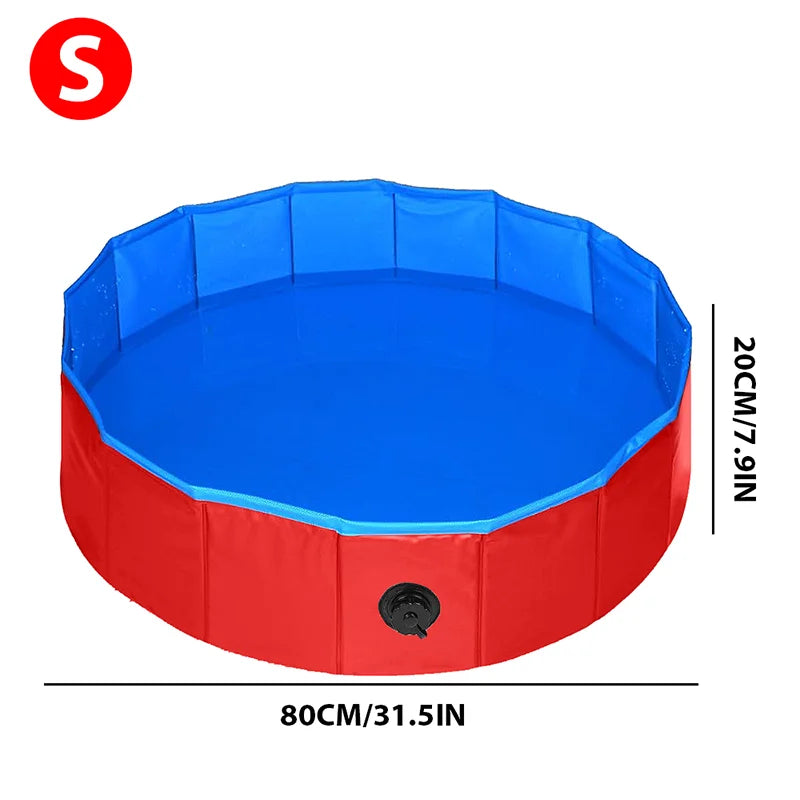 Pet Swimming Pool Foldable Summer Swimming Pool Outdoor Non-slip Pet Bath Pet Cleaning Water Basin Pet Supplies 50/80/120/160cm