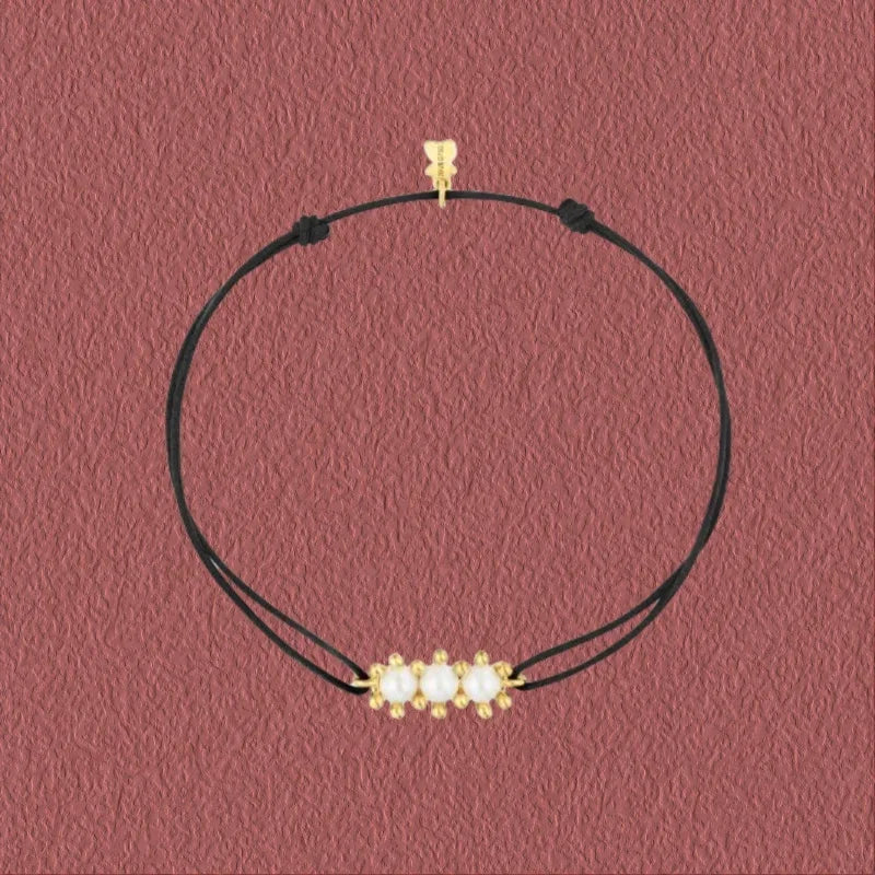 2025 high-end new fashionable pearl bear bracelet, charming decoration, adjustable women's bracelet, engagement romantic gift