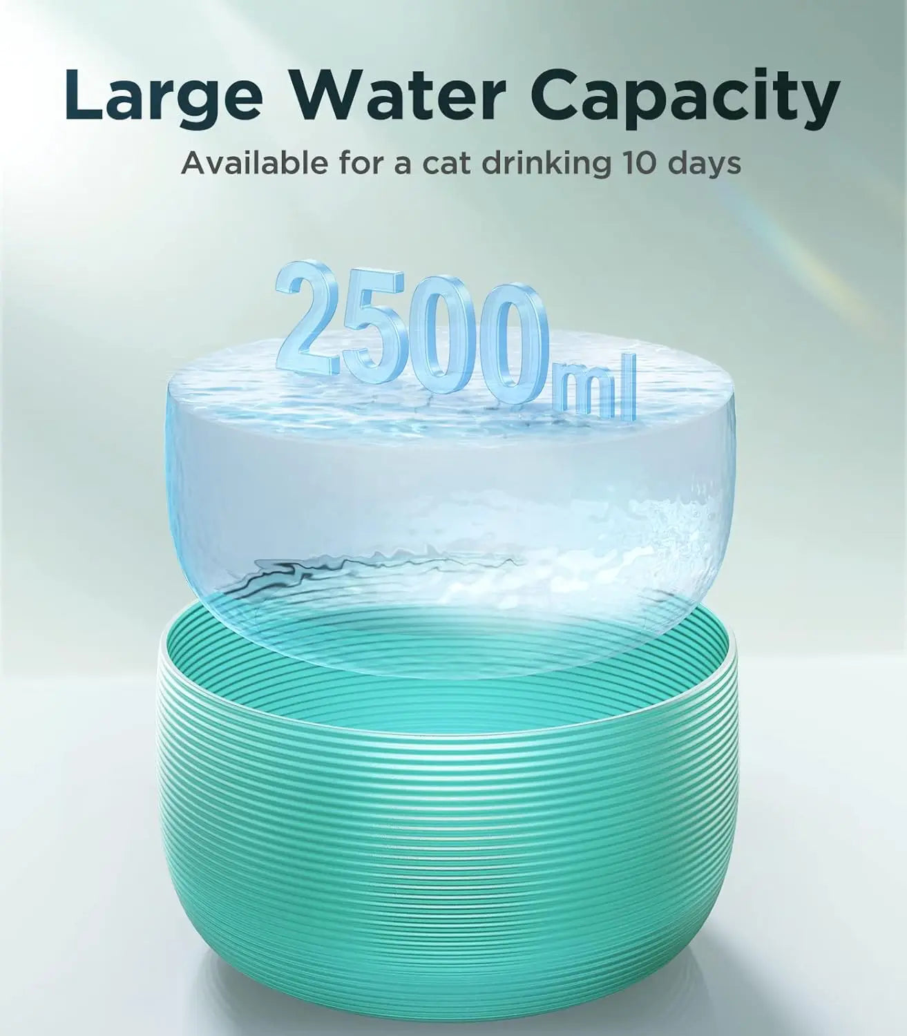 Ultra Quiet Cat Water Fountain Automatic cyclic filtering Pet Drinking Water Cat and dog Constant Temperature WaterBowl with LED