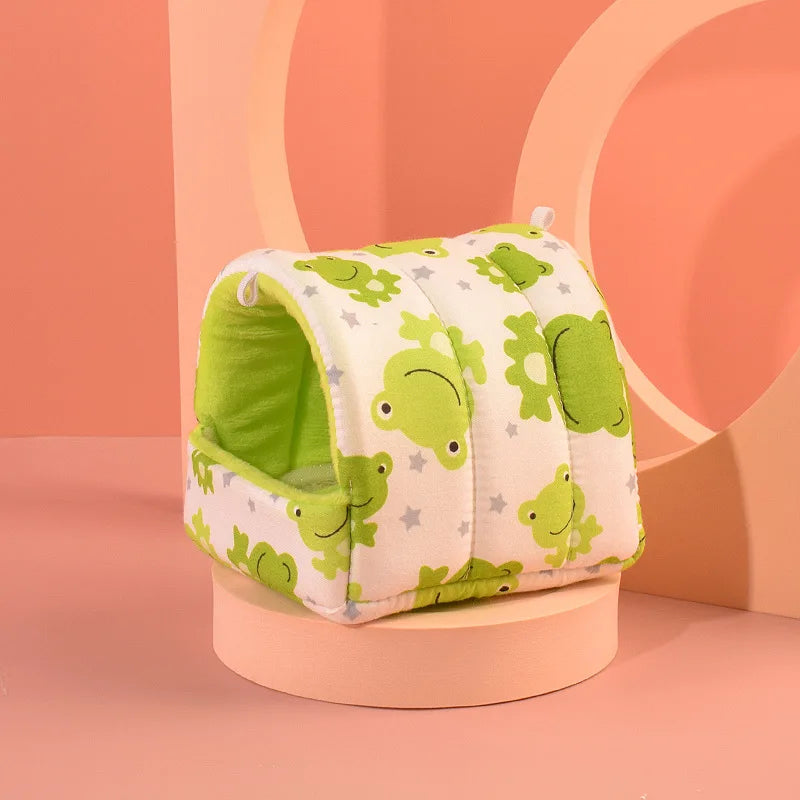 Soft Hamster House Rabbit Rodent Guinea Pig Rat Cage Nest Small Animal Sleeping Bed Winter Warm Cotton Mat Accessories Hedgehog