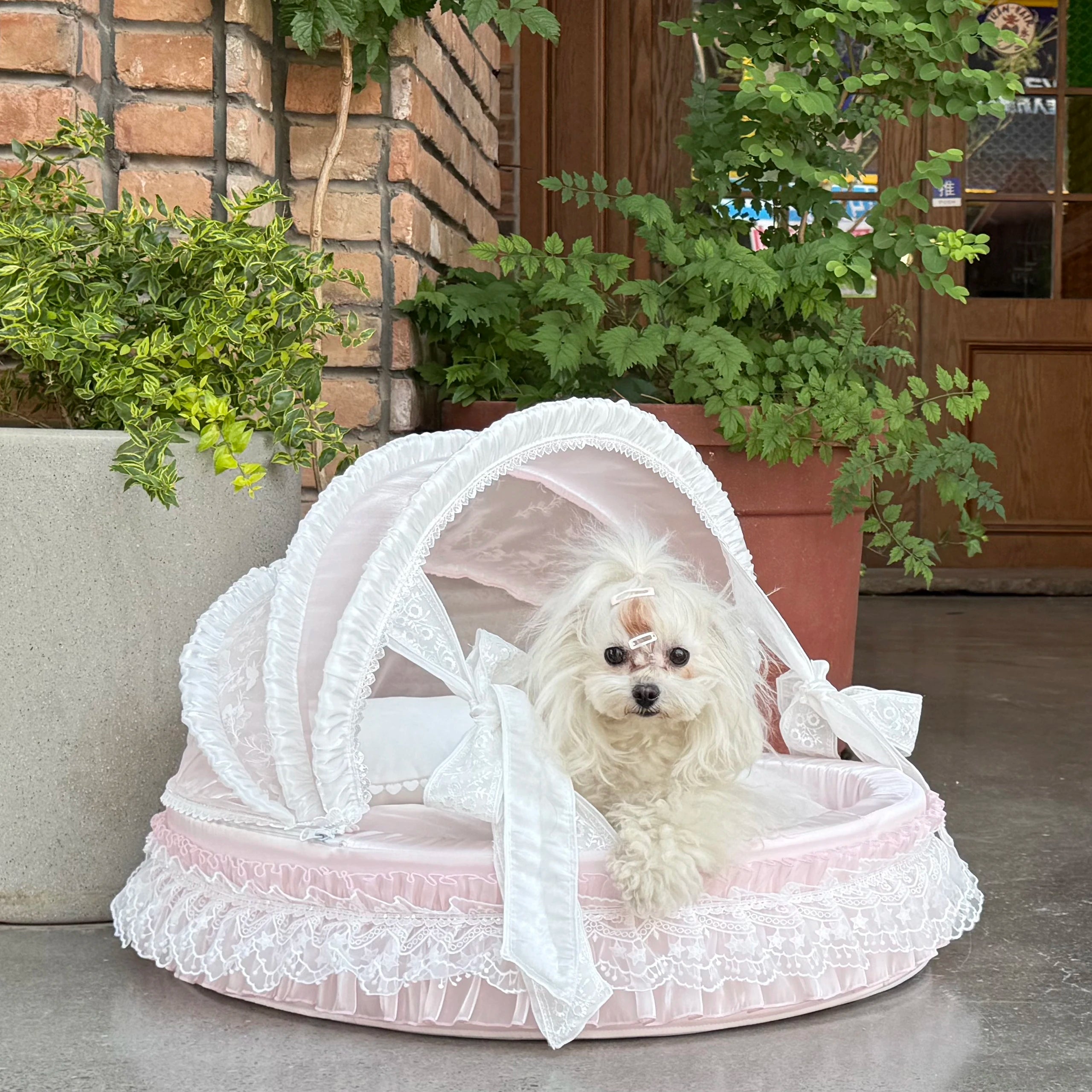 [Top Stream Cute Pet Artifact ] Dreamy Pet Home Light Color Series Pet Cradle Bed Detachable, Washable, Customized, Cat and Dog
