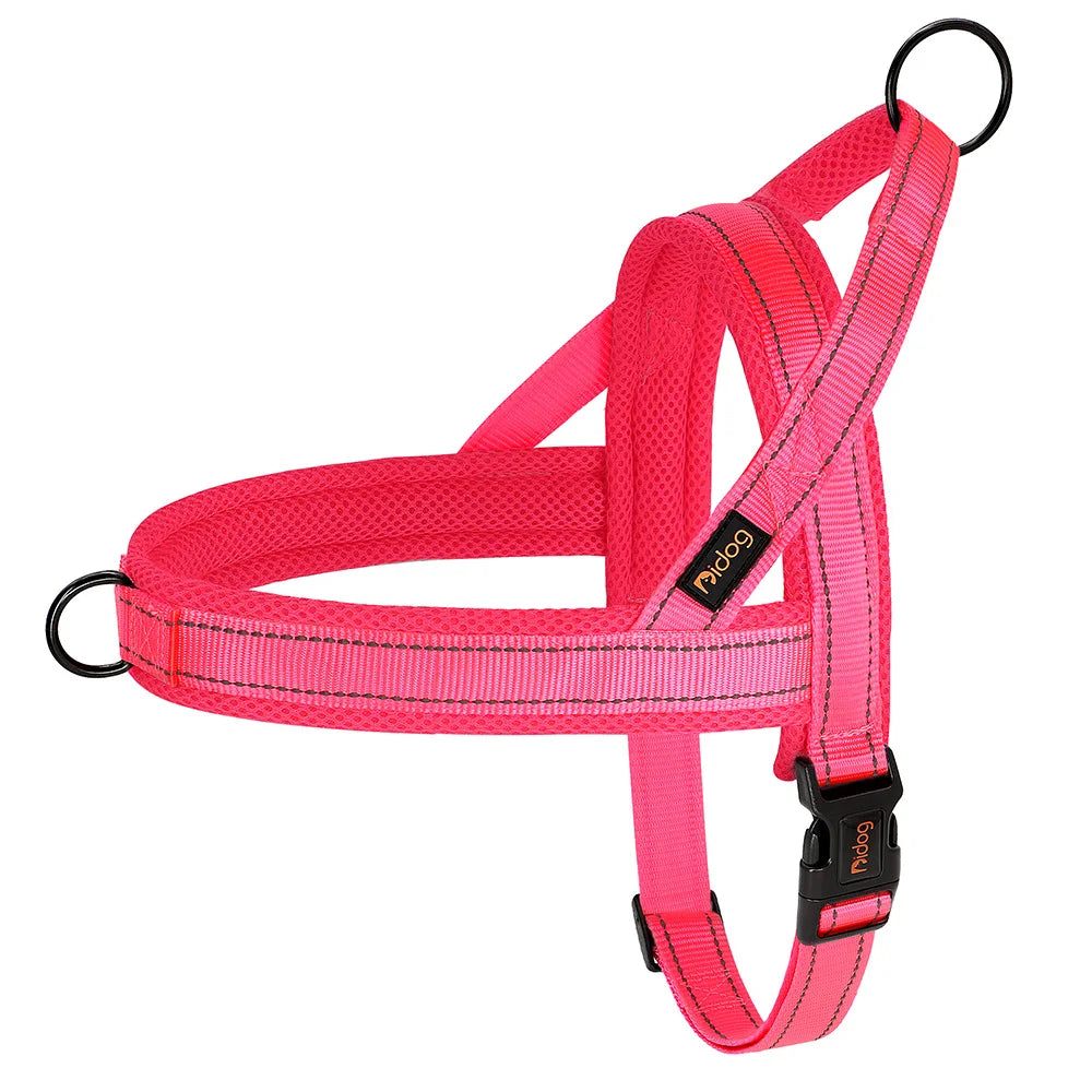 Mesh Nylon Dog Harness Reflective Pet Harness No Pull Dogs Vest With Quick Control Handle for Small Medium Large Dogs Pitbull
