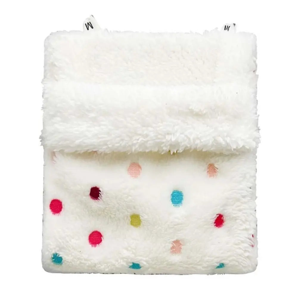 Star Pattern Sugar Gliders Sleeping Pouch Soft Warm Rat Sleeping Bag Comfortable Pet Swing Bag Guinea Pig Plush Nest