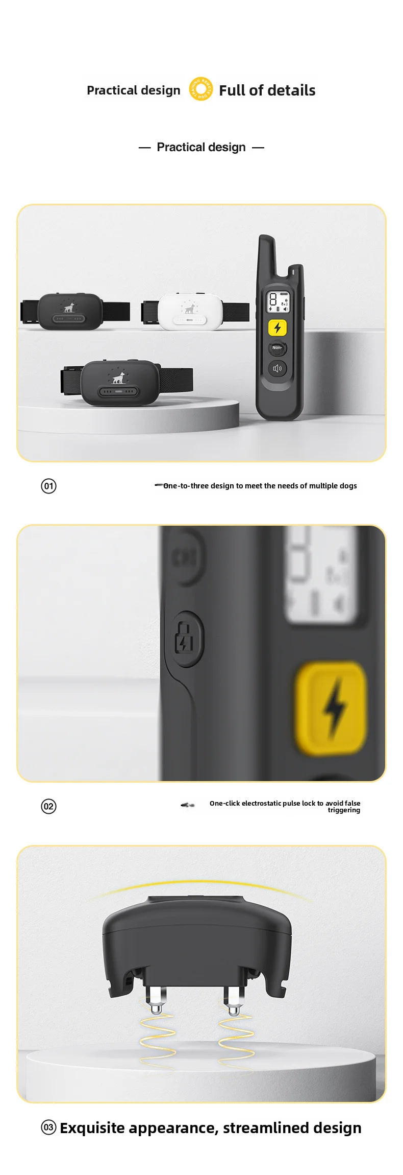 Remote control dog training device dog anti-barking electric shock collar large dog training electric circle small dog barking s