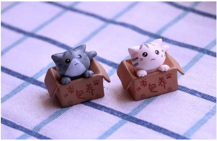 Kawaii Mini Cat Ornament Garden kitten statue Gift For Kids Children Baby Room Decoration Toy Miniature Figurines Home Decor