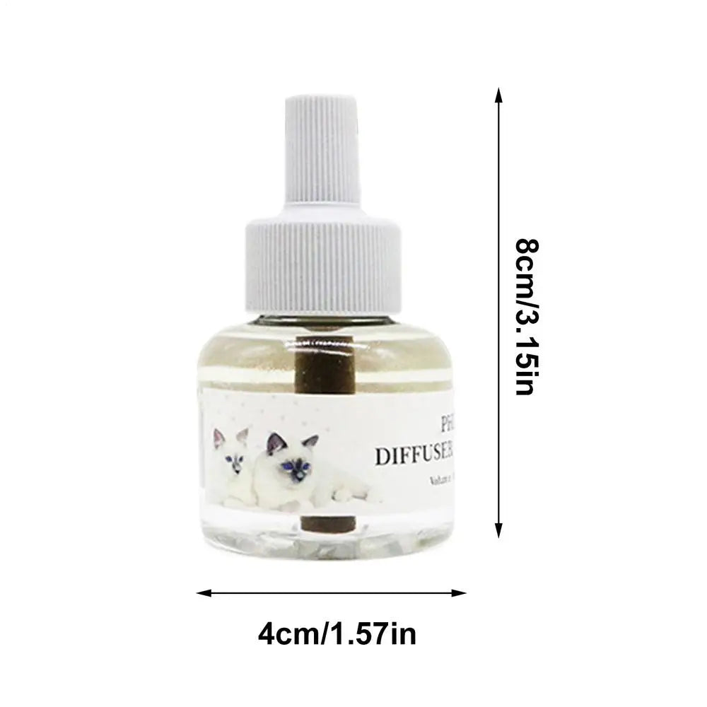 Cat Pheromone Diffuser Safe Cat Calming Diffuser Plug Supplies Ease Sleep Anti Stress Comfort for Indoor Kitten Travel Spraying