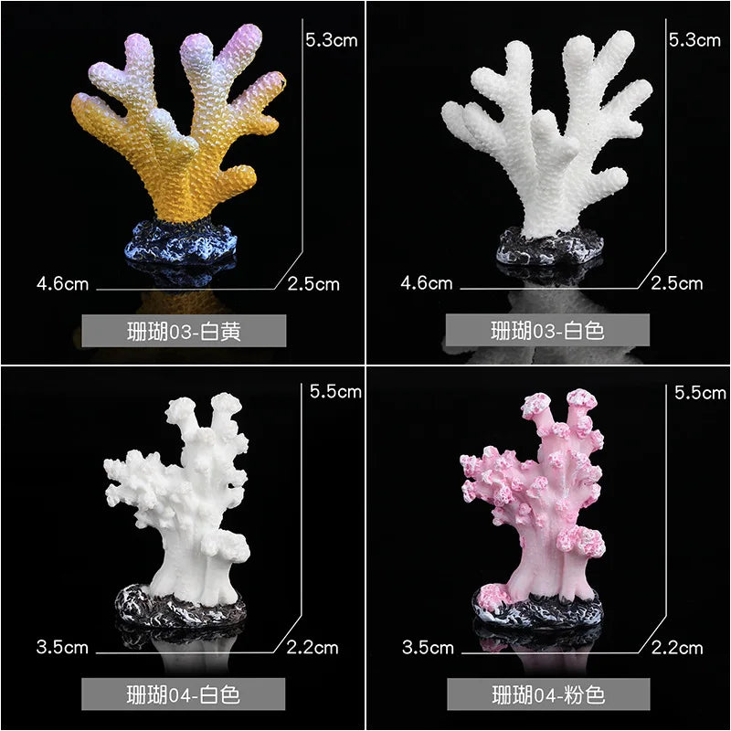 Aquarium Artificial Coral Fish Tank Resin Simulation Coral Starfish Micro Landscape Ornament Reef Aquatic Plants DIY Decoration