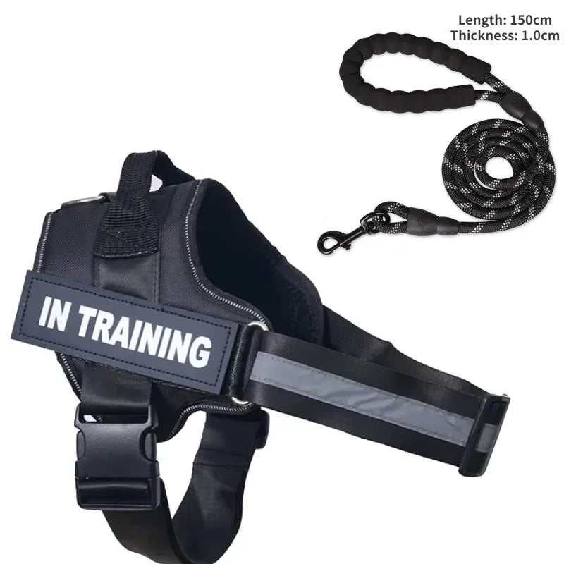 Dog collar Harness ID Custom Patch,Reflective Breathable No Pull Vest For Small Bag Dog，Dog Harness for puppy,Walk Dog Supplies