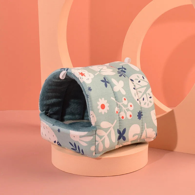 Soft Hamster House Rabbit Rodent Guinea Pig Rat Cage Nest Small Animal Sleeping Bed Winter Warm Cotton Mat Accessories Hedgehog